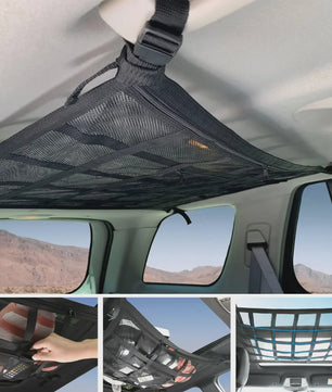 Universele Dak Opbergnet voor Auto - 90x65cm - Anti-doorzakken - Organiseer Bagage in SUV/Van