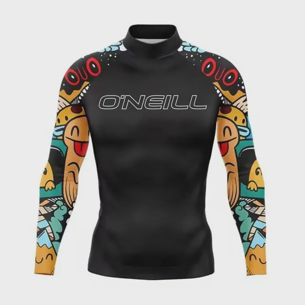 Heren Rashguard Lange Mouw - UV Bescherming Zomer T-shirt voor Surfen, Duiken & Strand