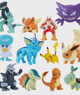 Pokemon Actiefiguren Set (4-9 cm) - Pikachu, Gengar, Eevee & meer - Cadeau & Verzamelen