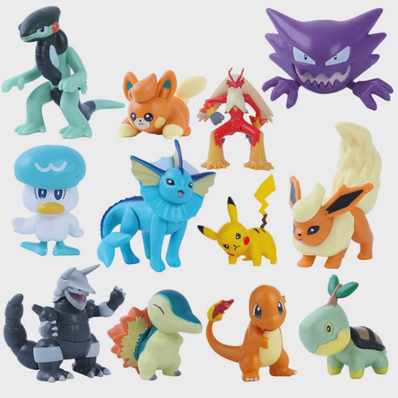 Pokemon Actiefiguren Set (4-9 cm) - Pikachu, Gengar, Eevee & meer - Cadeau & Verzamelen