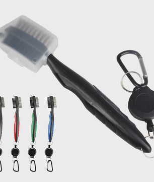Golfclub Borstel & Groove Cleaner met Intrekbare Karabijnhaak