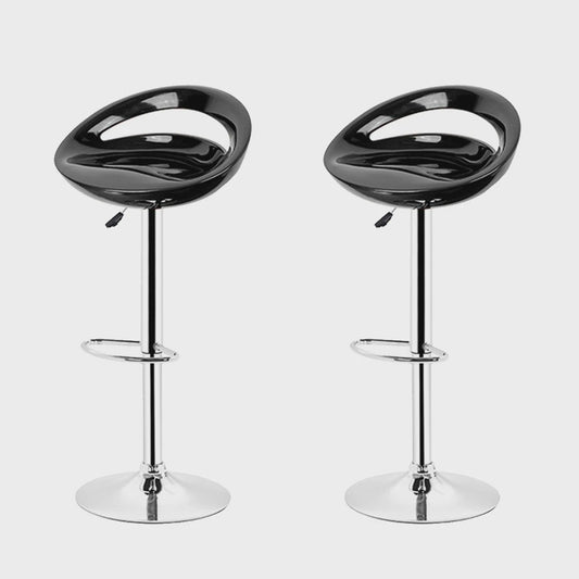 Set van 2 Barkrukken met Rugleuning - In Hoogte Verstelbaar - Modern Design