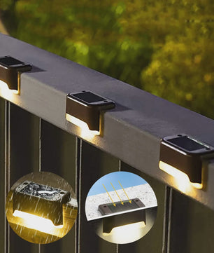 Solar LED Verlichting voor Buiten - Waterdichte Tuinlampen voor Trappen, Terras & Dek
