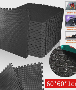 12-delige Puzzel Fitnessmatten Set - Antislip EVA Interlocking Vloertegels voor Thuisgym, Yoga & Sport
