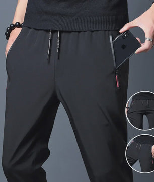 Heren Casual Broek Slim Fit Jogger met Elastische Taille - Blauw, Zwart, Grijs - Plus Size