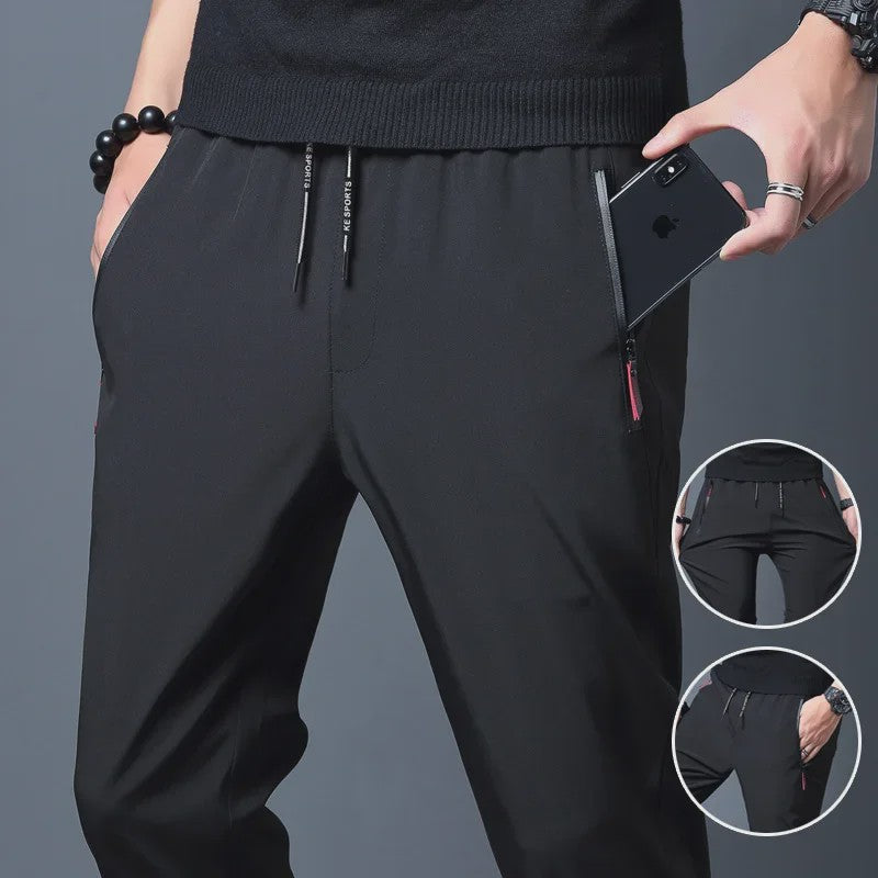 Heren Casual Broek Slim Fit Jogger met Elastische Taille - Blauw, Zwart, Grijs - Plus Size