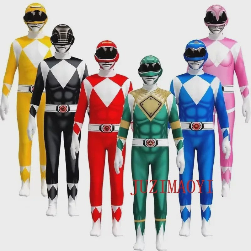 Volwassen Samurai Sentai Shinkenger Ranger Kostuum - Jumpsuit Cosplay voor Feestjes & Halloween