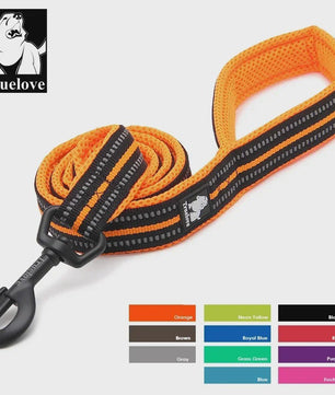 Truelove Zachte Hondenriem 200cm - Reflecterend Nylon Mesh, Gevoerd, voor Puppy tot Grote Hond/Kat