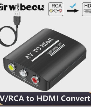 AV naar HDMI Converter 1080P - RCA Composite Adapter met USB Voeding voor Oude Consoles en Apparaten