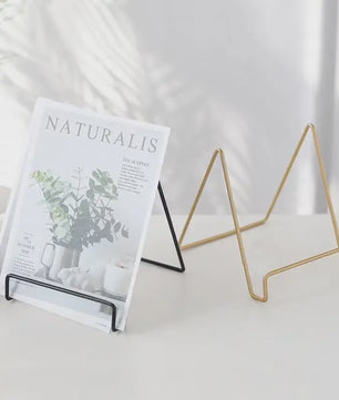 Stijlvolle IJzeren Display Standaard voor Magazines, Boeken en Decoraties