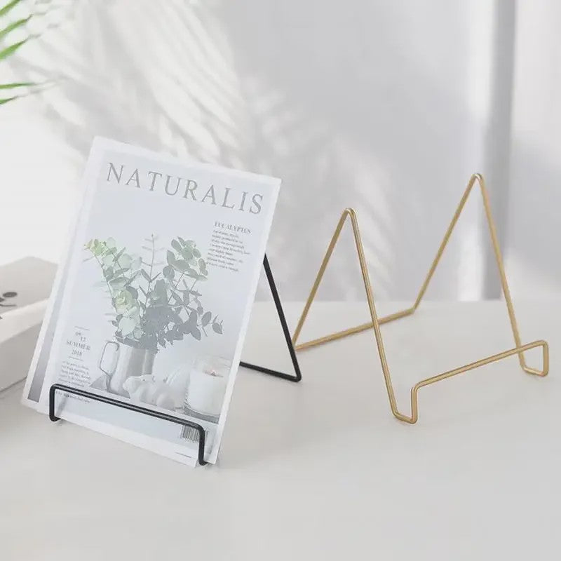 Stijlvolle IJzeren Display Standaard voor Magazines, Boeken en Decoraties