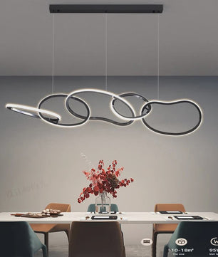 Moderne LED Plafondlamp Ring Design - Dimbare Hanglamp voor Woonkamer & Eetkamer
