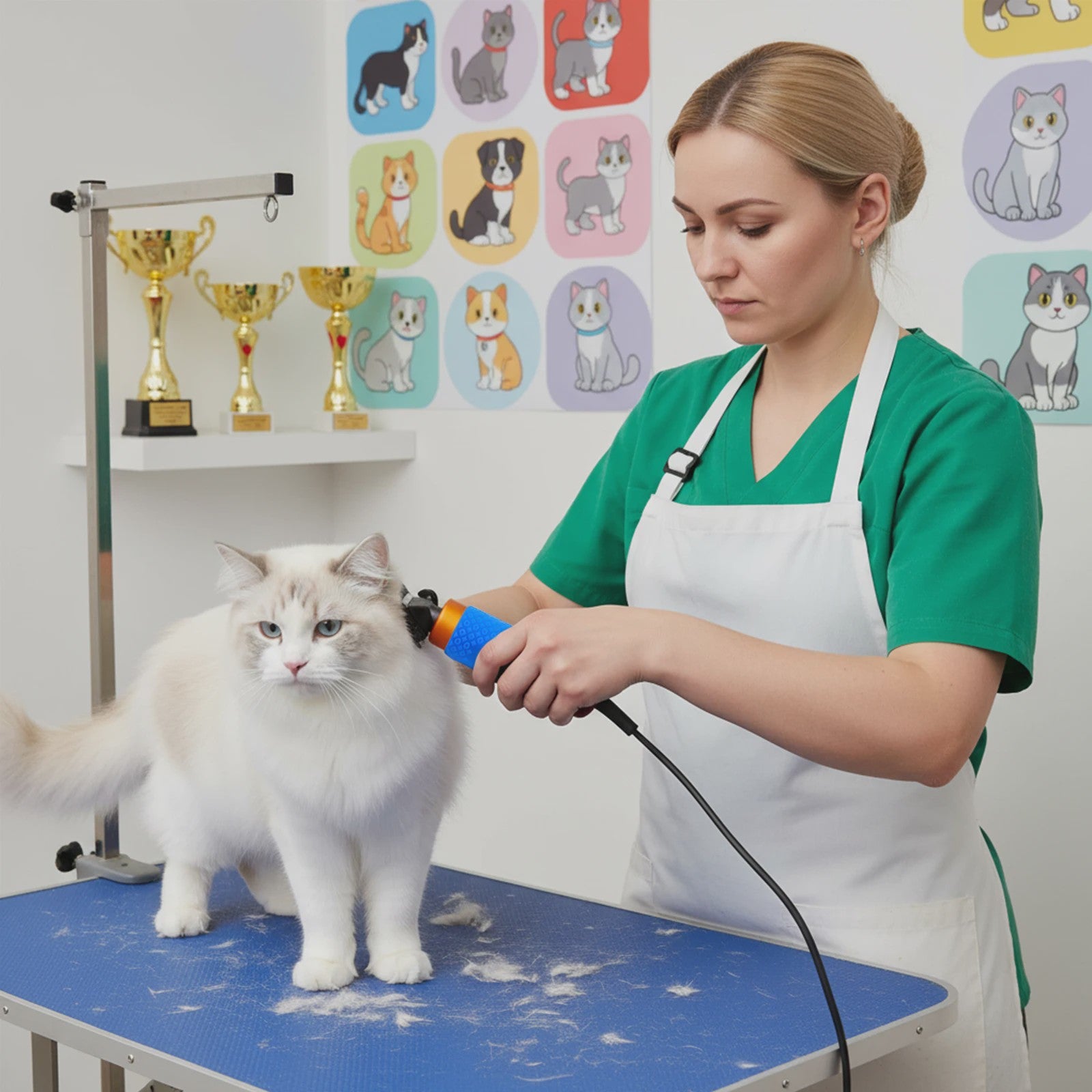 Professionele Hond & Kat Trimmer - Laag Geluidsniveau, Variabele Snelheid, Keramisch Mes