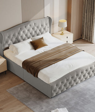 Stijlvol Hydraulisch Bed met Opbergruimte - Modern Design