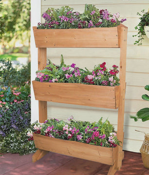 Verticale Plantenbak Hout 4 Lagen - Verhoogd Tuinbed voor Kruiden & Groenten