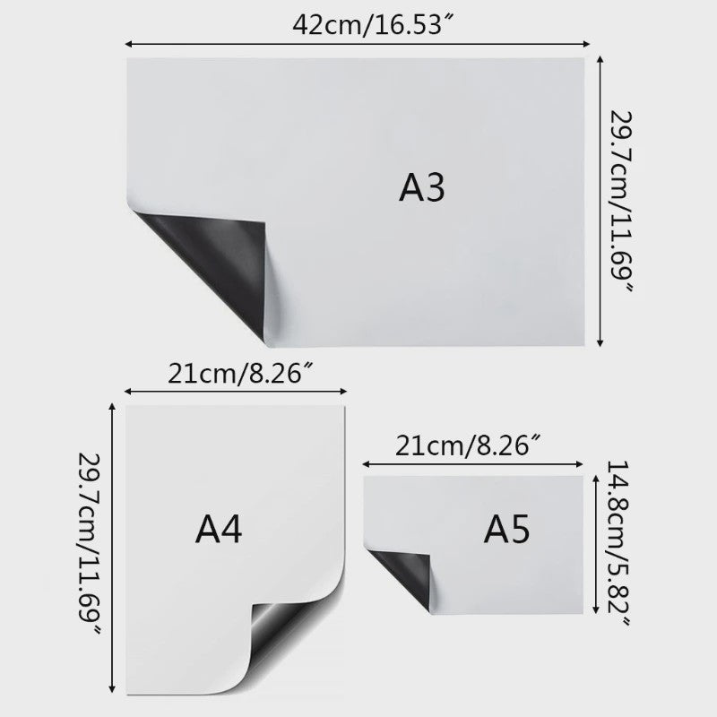 Magnetische Whiteboard Sticker - Zacht, Uitwisbaar Memo Bord voor Koelkast, Kantoor & Leren