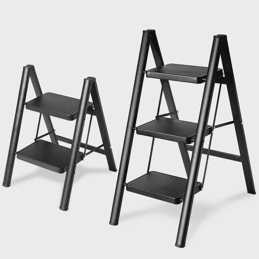 Robuuste Opvouwbare Keukenladder - 150 kg Draagvermogen, Antislip, Compact & Veilig