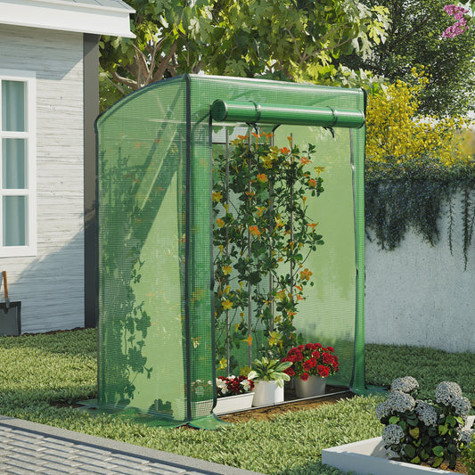 Kleine Folie Kas voor Tomaten en Planten - 128x70x170 cm met Roldeur