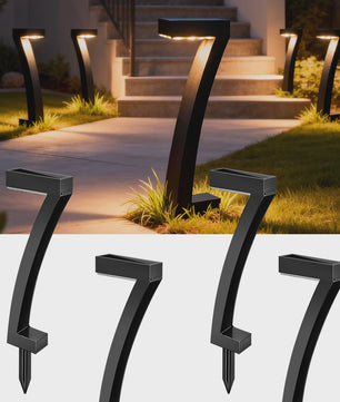 Moderne Solar Tuinverlichting 7-Vorm - Waterdicht IP65 - Automatisch AAN/UIT
