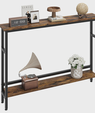 Moderne Smalle Console Tafel met Verstelbare Plank - 100x15cm