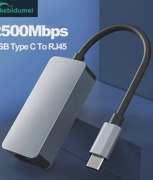 2.5G USB-C naar RJ45 Ethernet Adapter - 2500Mbps Netwerkkaart voor Laptop & PC