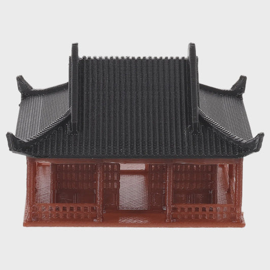 Miniatuur Zen Paviljoen Decoratie - Chinese Tempel Beeldje voor Tuin & Huis