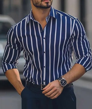Herenshirt met Verticale Strepen - Stijlvol en Comfortabel Casual en Gekleed Shirt