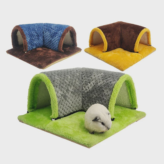 Pluche Hamster Speeltunnel - Warm Hol voor Kleine Huisdieren