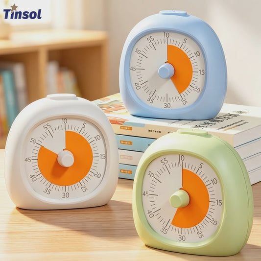 Visuele Timer 60 Minuten - Stille Keukentimer & Studiehulp voor Kinderen