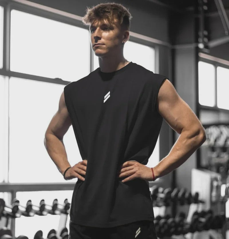 Heren Tanktop Zonder Mouwen - Sneldrogend & Ademend voor Fitness en Sport
