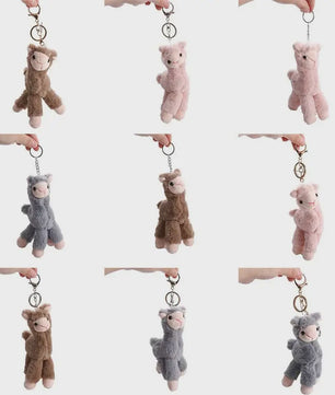 Pluche Alpaca Sleutelhanger - Schattige Knuffel Dierenhanger voor Tassen en Sleutels