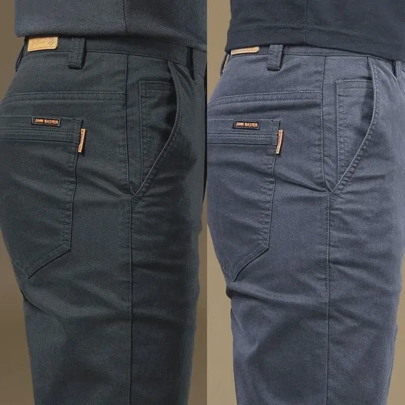 Herfst/Winter Heren Slim Fit Katoenen Broek - Casual & Zakelijk