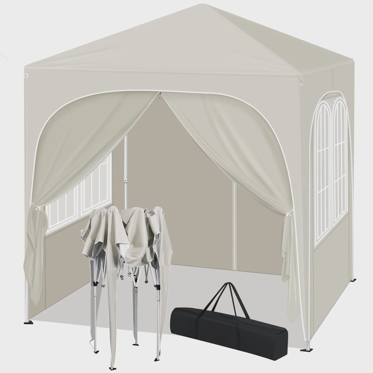 Pop-up Tuinpaviljoen 2x2m met Zijwanden - UV-bescherming & Waterdicht