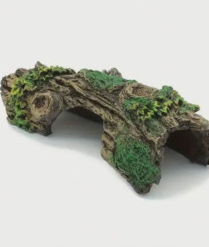 Levensgetrouwe Aquarium Grot met Groen Decor - Natuurlijke Schuilplaats voor Vissen