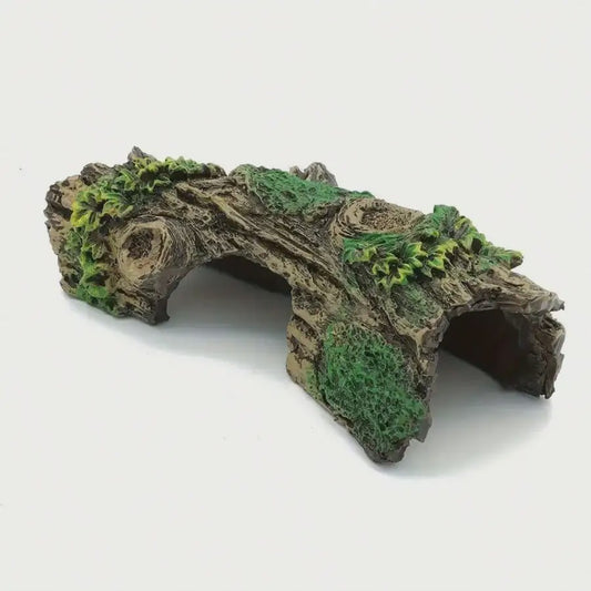 Levensgetrouwe Aquarium Grot met Groen Decor - Natuurlijke Schuilplaats voor Vissen