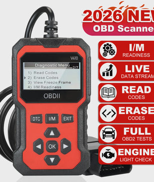 V410 OBD2 Scanner Auto Diagnose Tool - Motor, ABS, Olie Reset & Meer