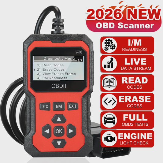 V410 OBD2 Scanner Auto Diagnose Tool - Motor, ABS, Olie Reset & Meer