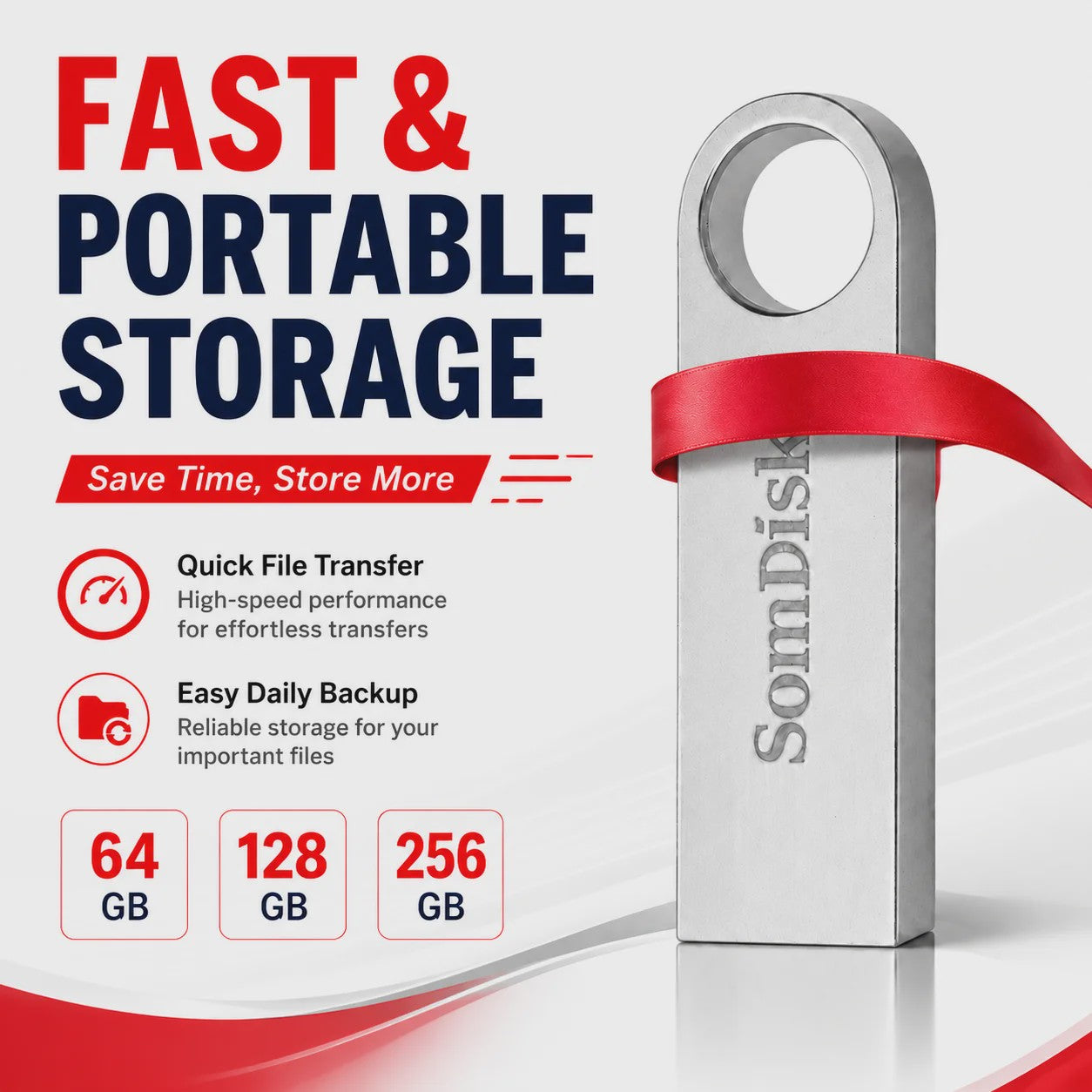 Snelle USB 3.0 Stick 256GB / 128GB - Hoge Snelheid Flash Drive voor PC & Mac