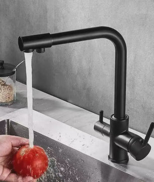 Keukenkraan met Waterfilter en Dubbele Hendel - Zuiver Drinkwater