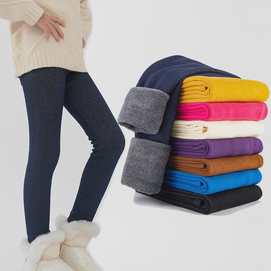 Warme Fleece Lined Leggings voor Meisjes (3-11 Jaar) - Zacht & Comfortabel