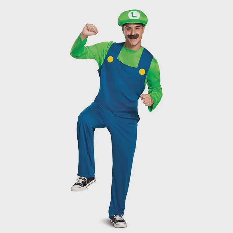 Super Brothers Kostuum - Unisex Mario & Luigi Verkleedset voor Halloween en Carnaval