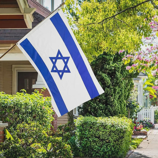 Israëlische Vlag - Duurzaam Polyester, Dubbel Gestikt voor Feestelijke Gelegenheden