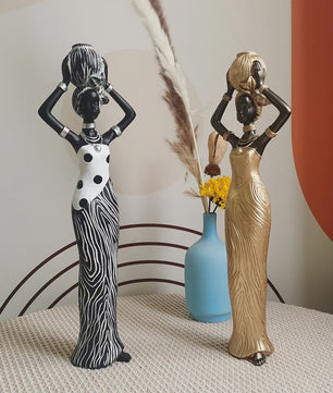 Afrikaanse Retro Decoratie Beeldjes - Stijlvolle Figuren voor Huis en Kast