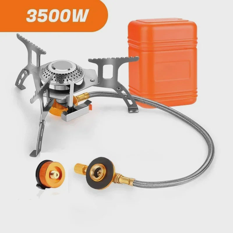 Compacte Camping Gasbrander 3500W - Opvouwbaar & Draagbaar voor Outdoor Avonturen