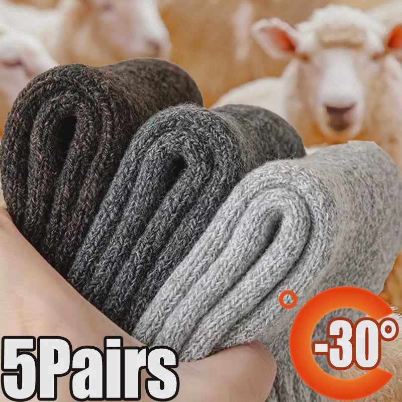 5 Paar Super Dikke Thermosokken Heren & Dames - Winter Warm & Anti-Koud