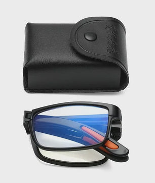 Opvouwbare Leesbril met Anti Blauw Licht & Etui - Retro Unisex Pocket Bril
