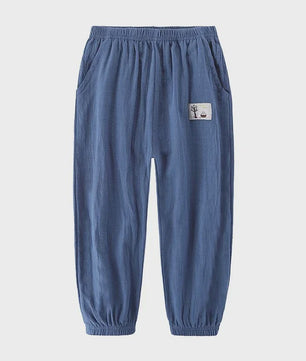 Linnen Kinderbroeken voor Jongens en Meisjes - Zomerse Lange Broek met Elastische Taille (100-160cm)