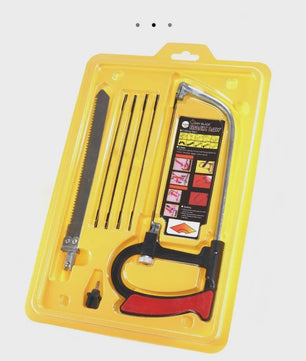 8-in-1 Multipurpose Handzaag Set met 6 Bladen voor Hout, Metaal en Glas - DIY Zaag Gereedschap