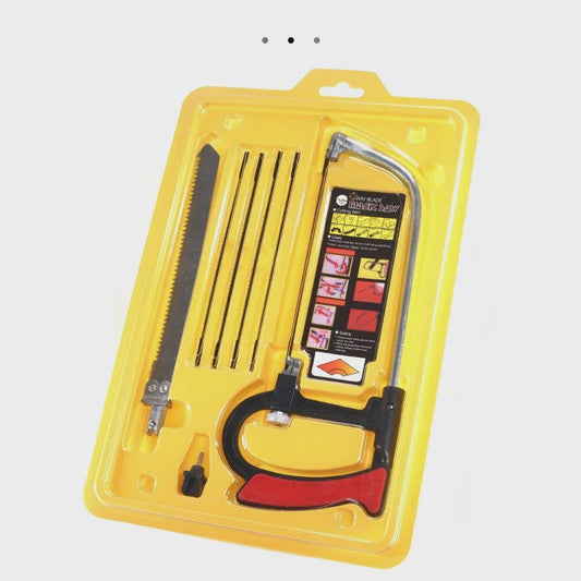 8-in-1 Multipurpose Handzaag Set met 6 Bladen voor Hout, Metaal en Glas - DIY Zaag Gereedschap