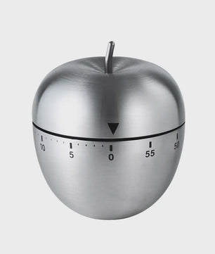 RVS Keuken Timer - Mechanisch, 60 Minuten, Eivormig & Appelvormig Design